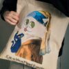 Cat with a Pearl Earring Prémium Vászontáska