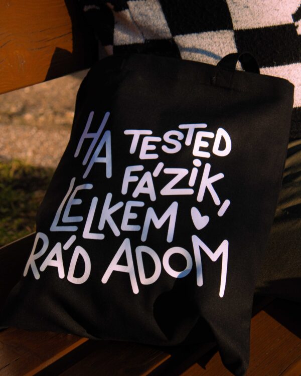 LELKEM RÁD ADOM Limitált Fekete Vászontáska