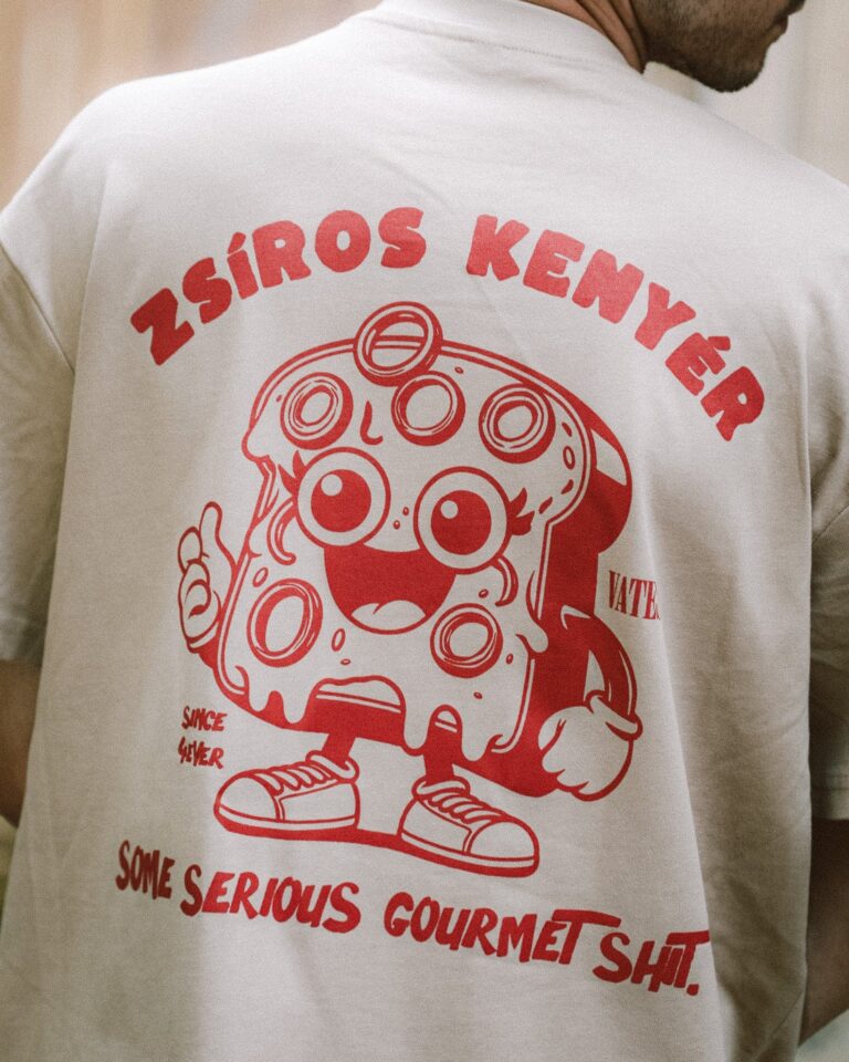 IKONIK | PAPRIKAVÖRÖS ZSÍROS KENYÉR oversized prémium póló vates_muveszet_irodalom_ruhazati_marka