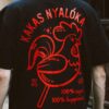 IKONIK | ÉJFEKETE KAKAS NYALÓKA oversized prémium póló